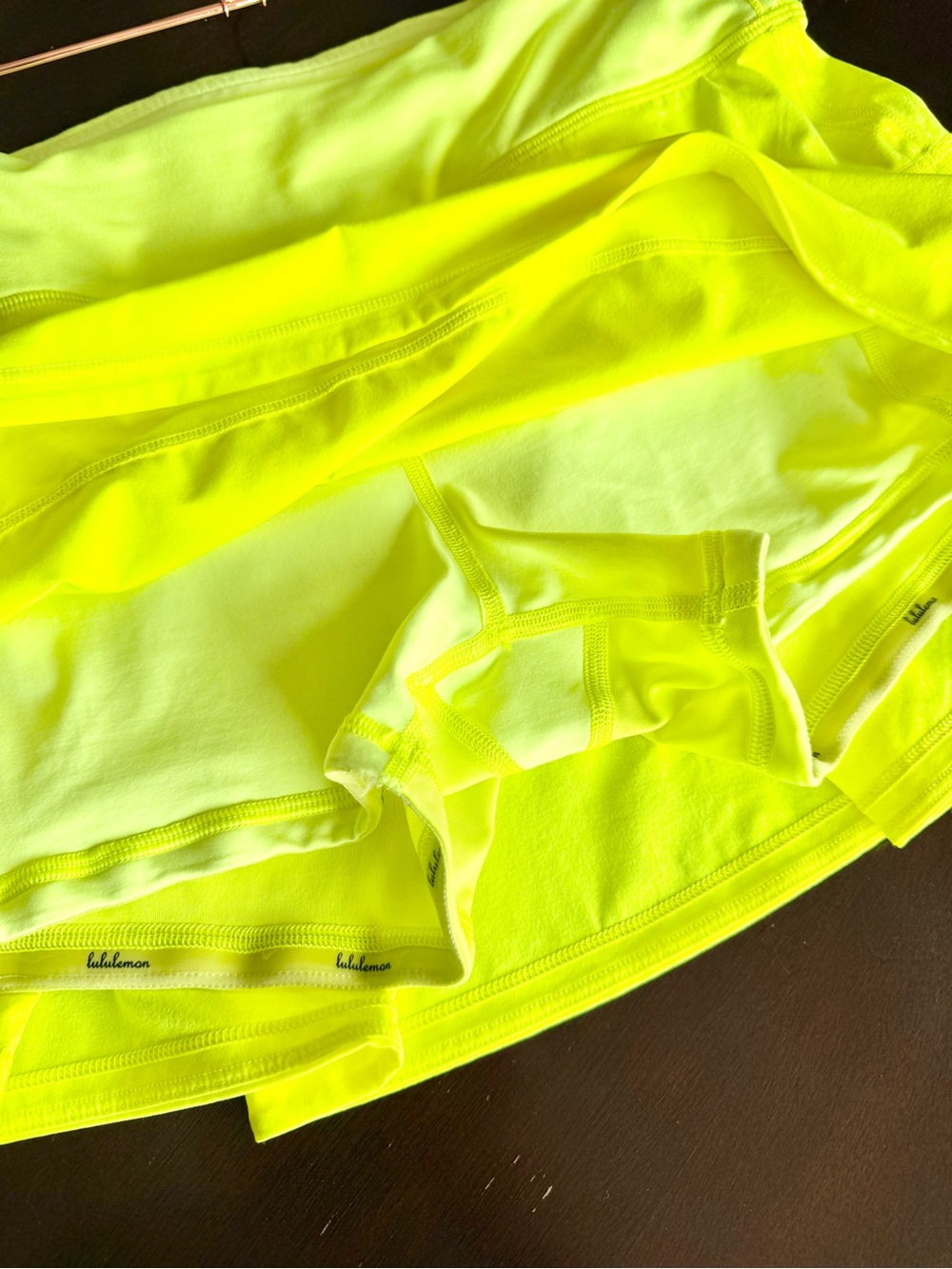 Lululemon Pace Rival Mid-Rise Skirt Bike Pickleball Skort Highlight Yellow 8 - Picture 13 of 14
